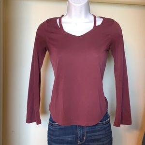 Simple purple long sleeve shirt